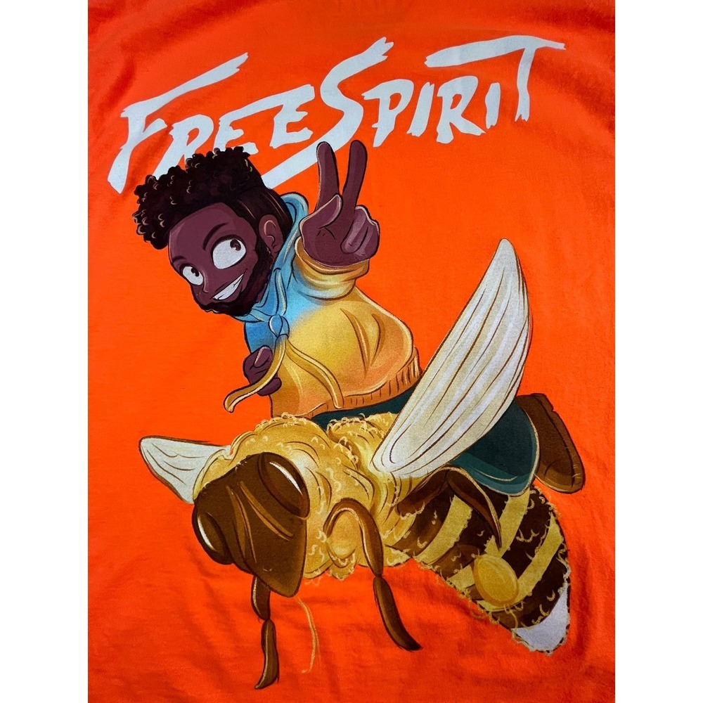 KHALID Free Spirit Tour Shirt Mens‎ L Bright Orange